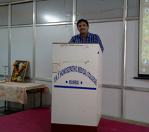 Dr.Mandar at a study session at YMTHMC